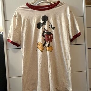 Mickey Mouse Kids Tee - Cream and Red